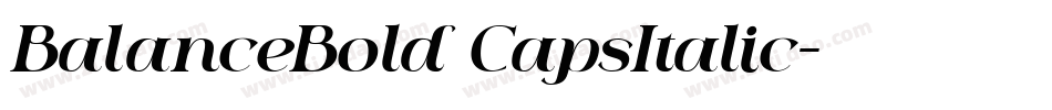 BalanceBold CapsItalic字体转换